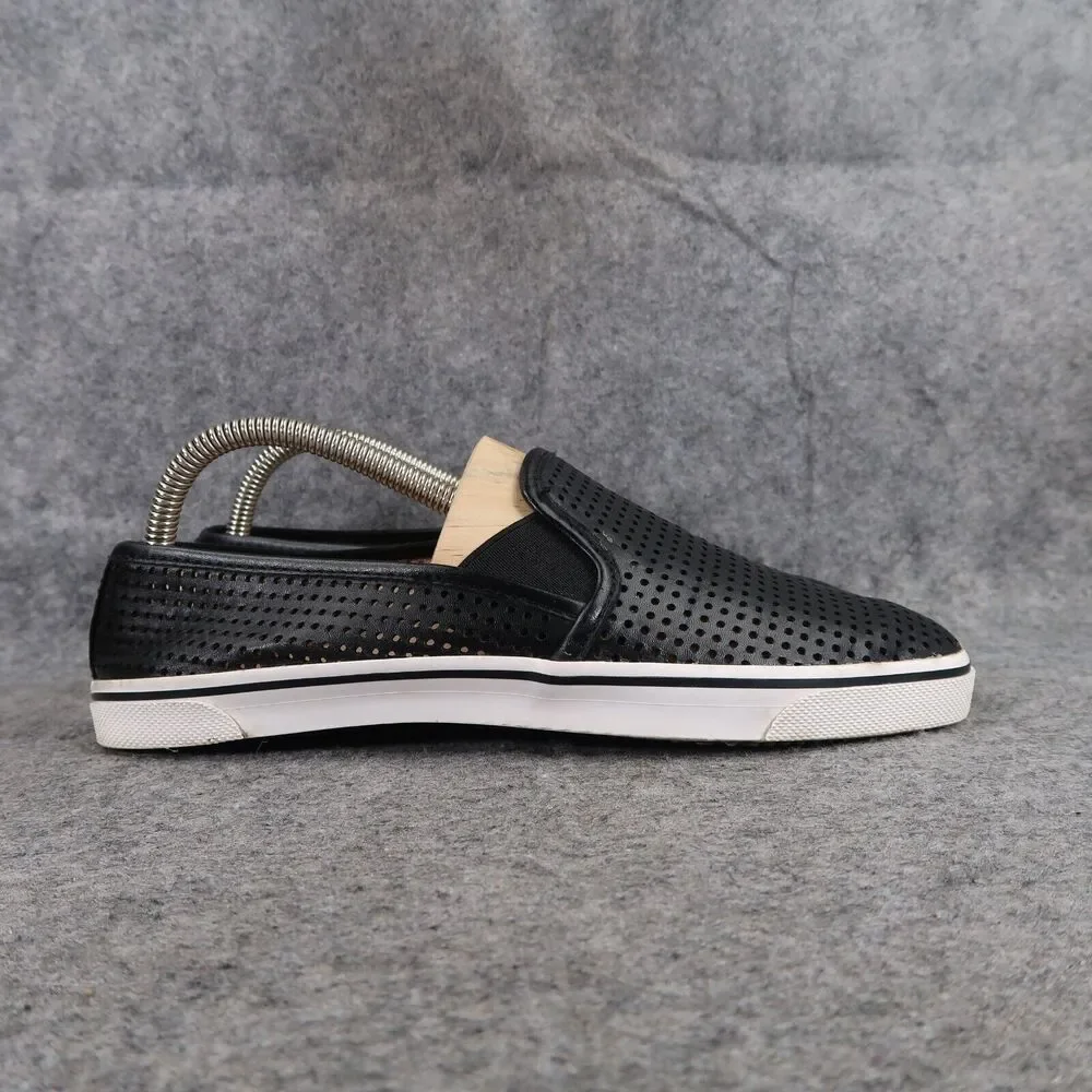 Dolce Vita Shoes Womens 5 Sneakers Slip On Fashion Casual Perforated Black Flats